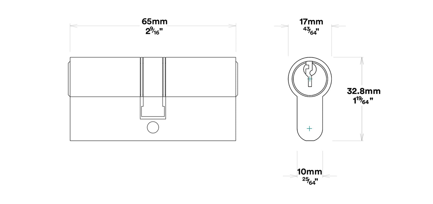 Iver Stirling Door Lever Handle on Shouldered Backplate Entrance Kit Key/Key