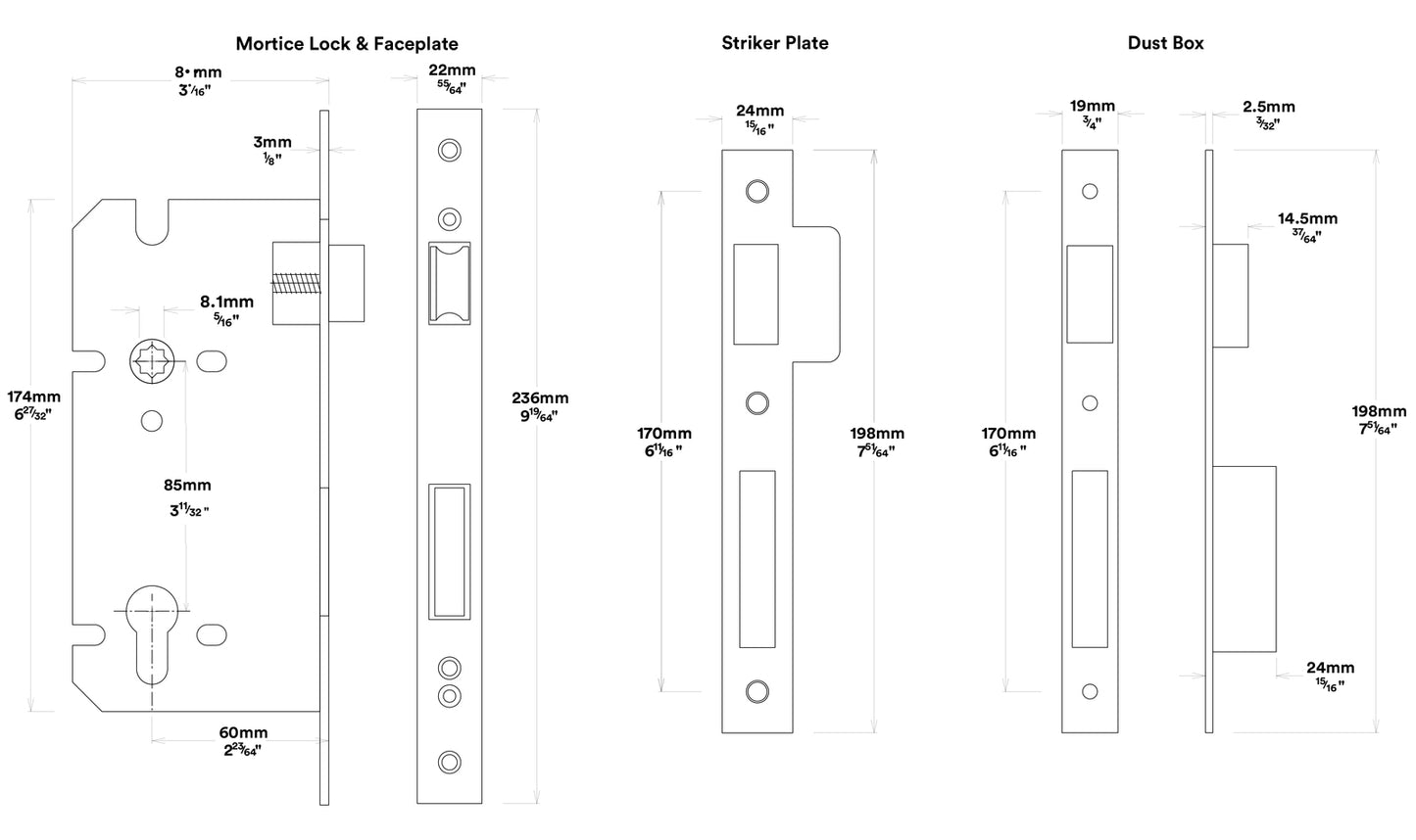 Iver Baltimore Door Lever on Oval Backplate Entrance Kit Key/Thumb - Available on Various Finishes