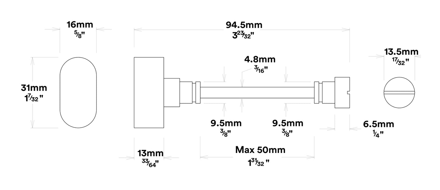 Iver Baltimore Door Lever on Chamfered Backplate Privacy Kit - Available in Various Finishes