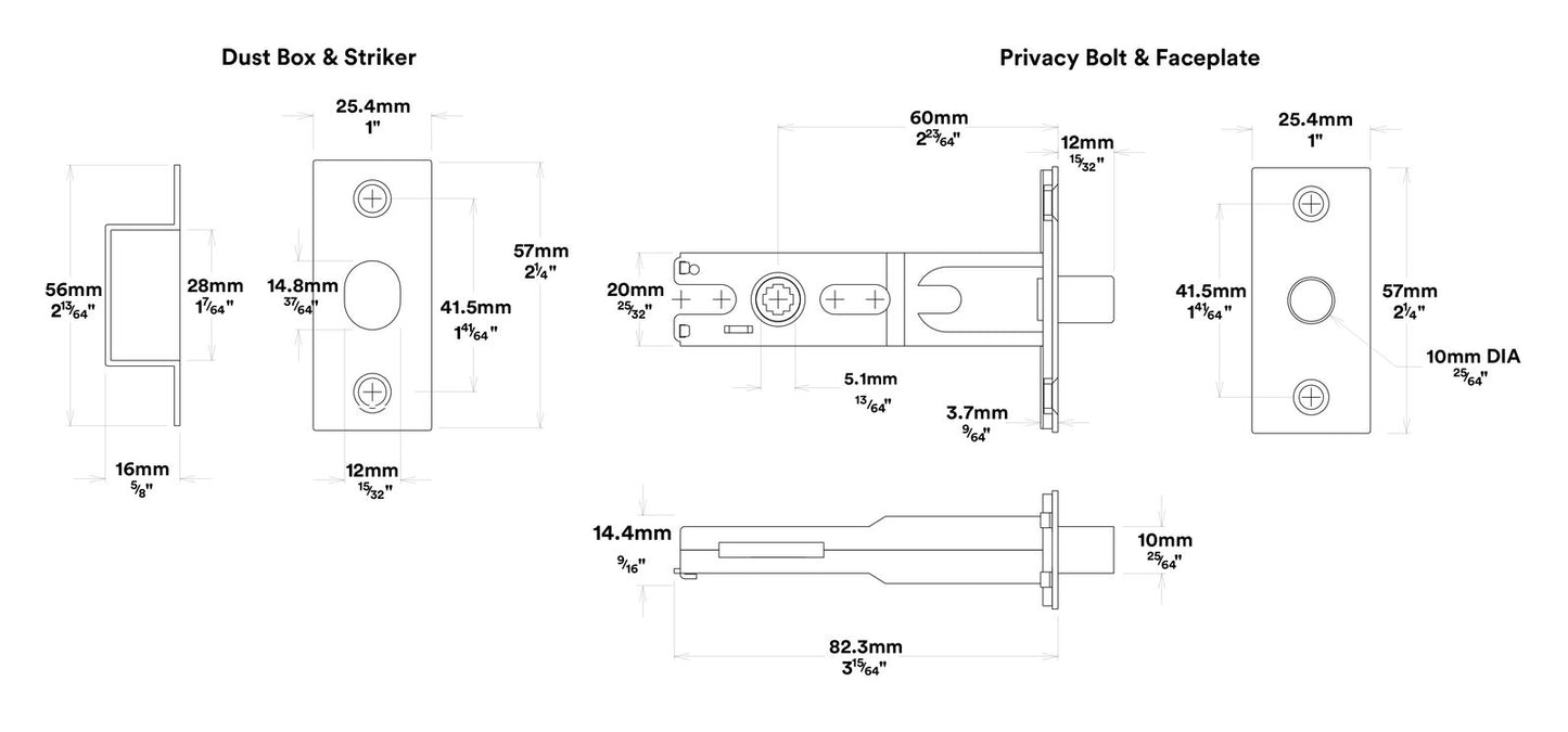 Iver Sarlat Door Lever Handle on Stepped Backplate Privacy Kit - Available in Various Finishes