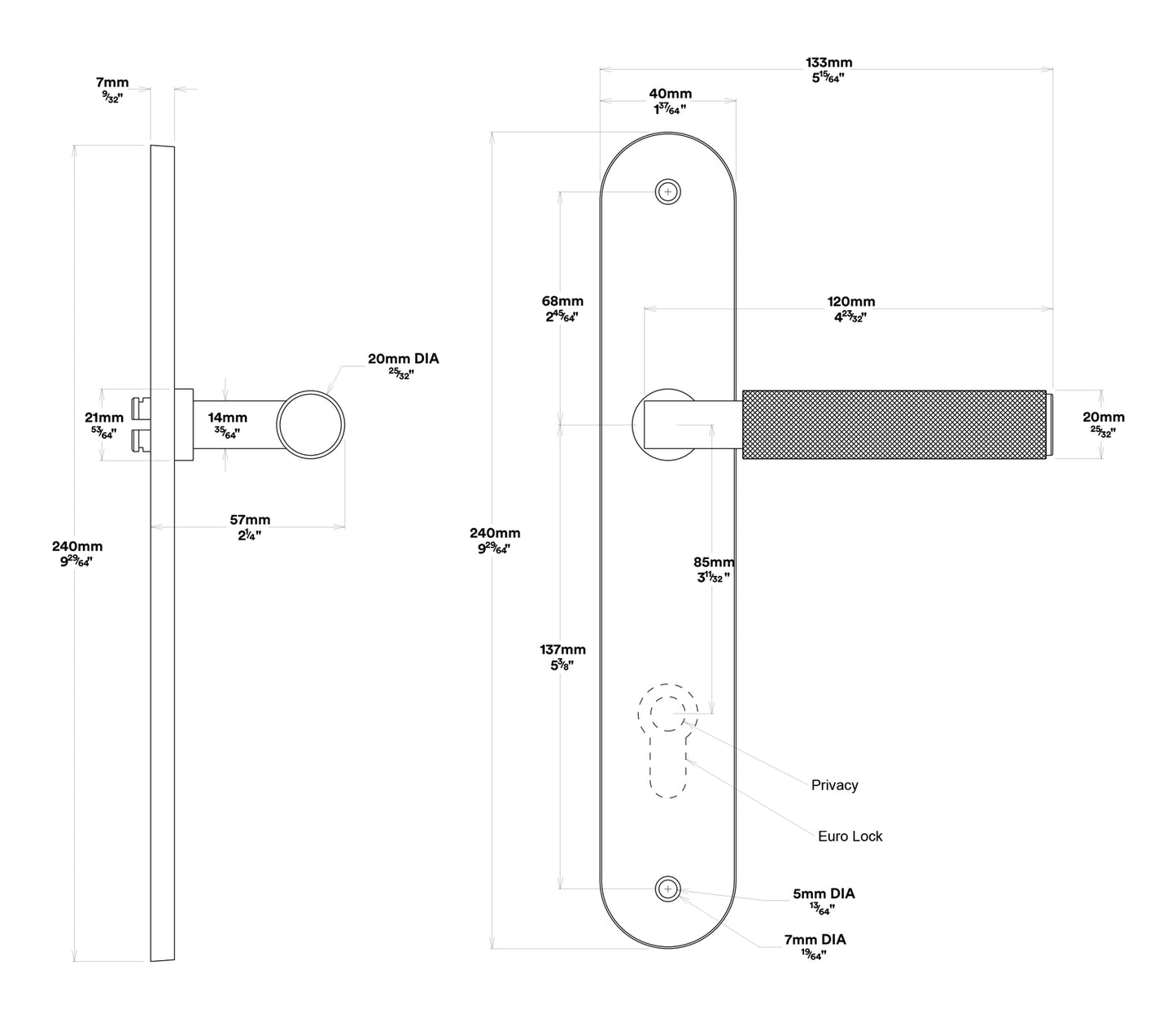 Iver Brunswick Door Lever on Oval Backplate Entrance Kit Key/Key - Available in Various Finishes