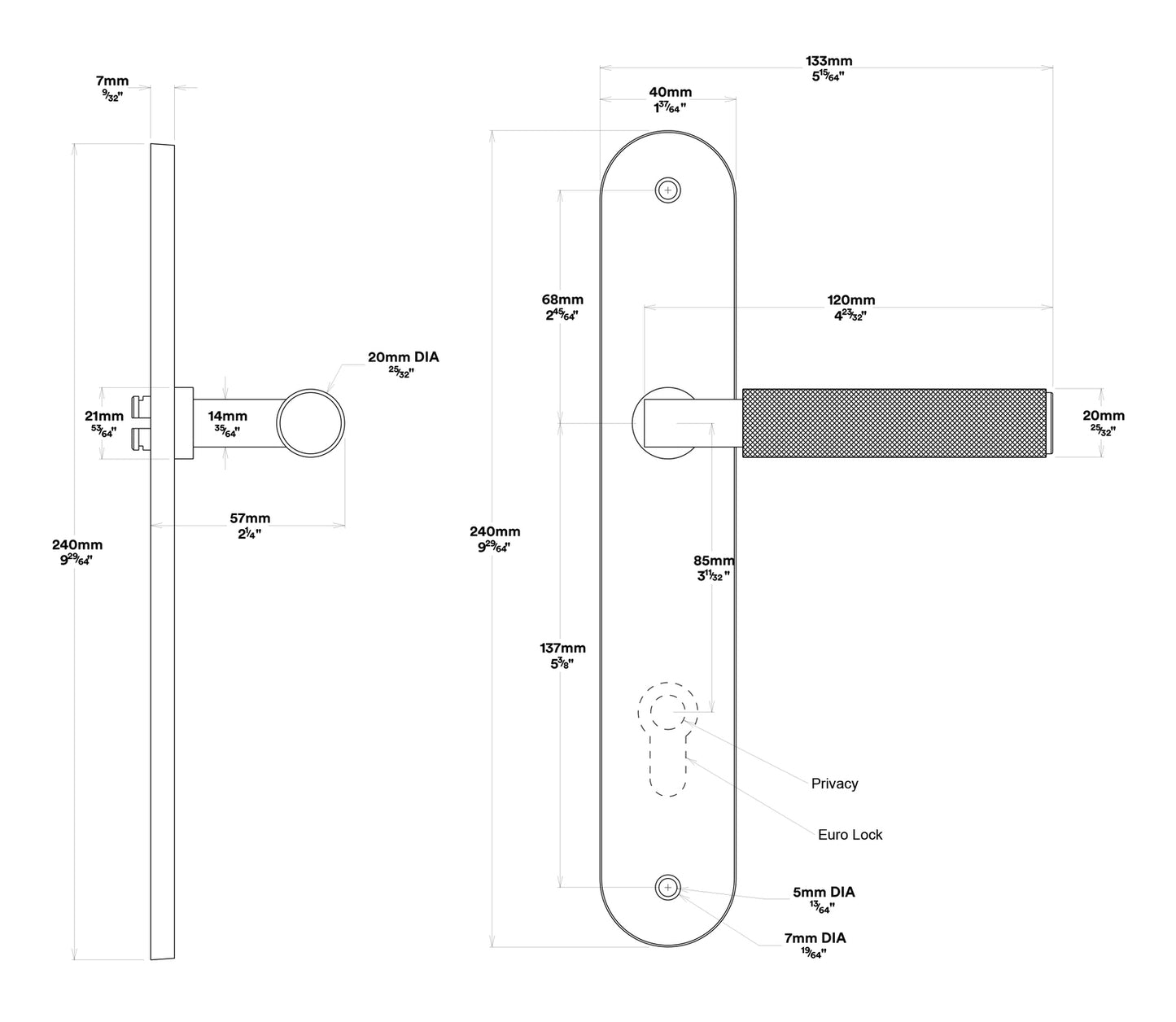 Iver Brunswick Door Lever on Oval Backplate Entrance Kit Key/Thumb - Available in Various Finishes