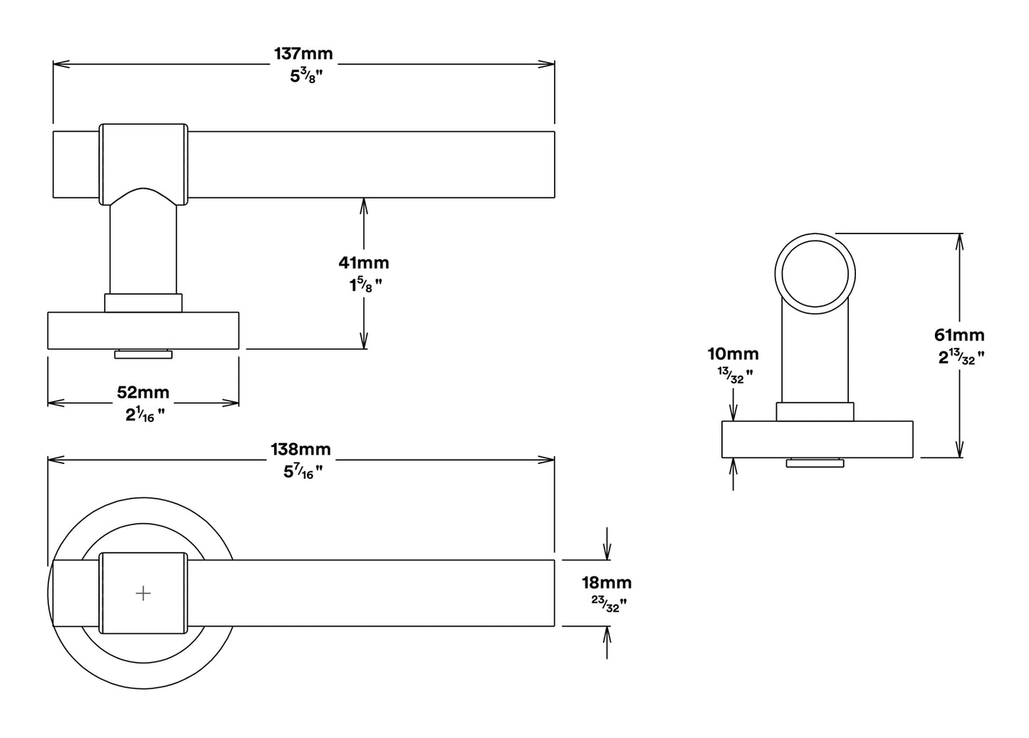Iver Helsinki Door Lever on Round Rose Entrance Kit Key/Key - Available in Various Finishes