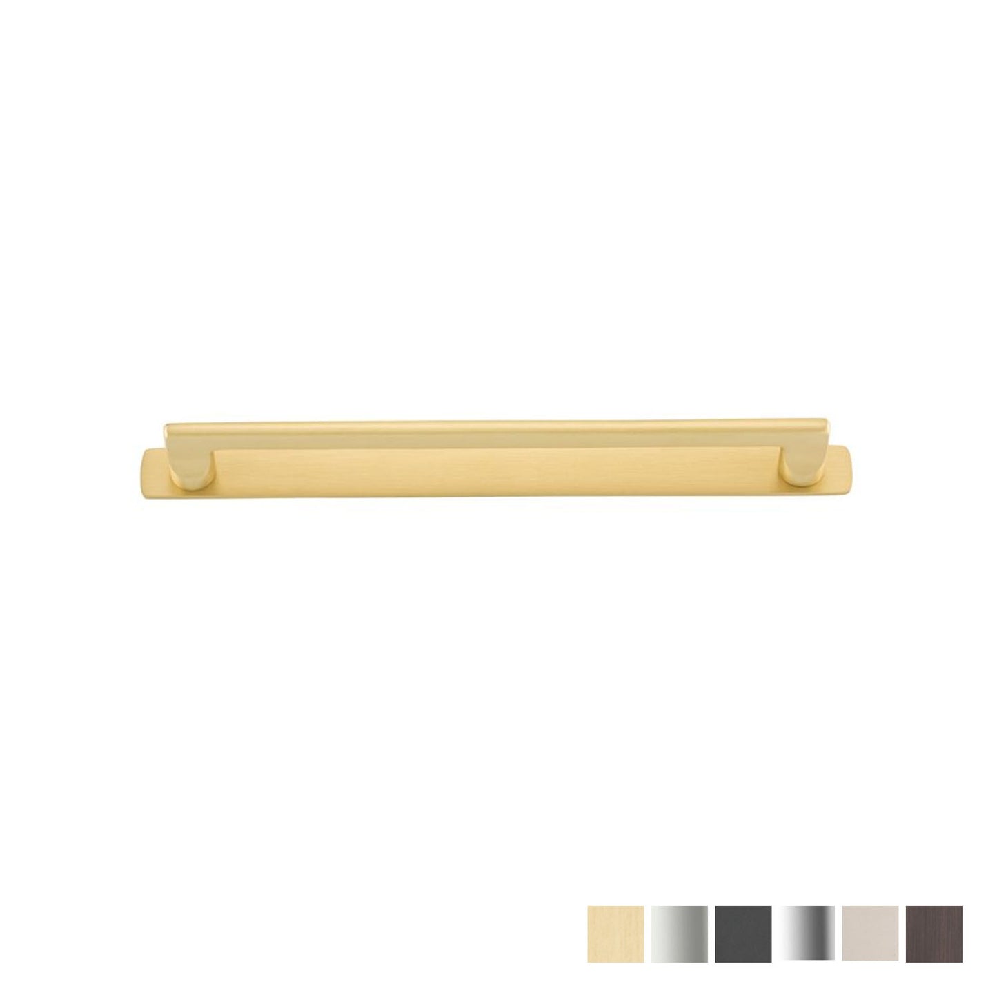 Iver Baltimore Cabinet Pull Handle with Backplate - Available in Various Finishes and Sizes