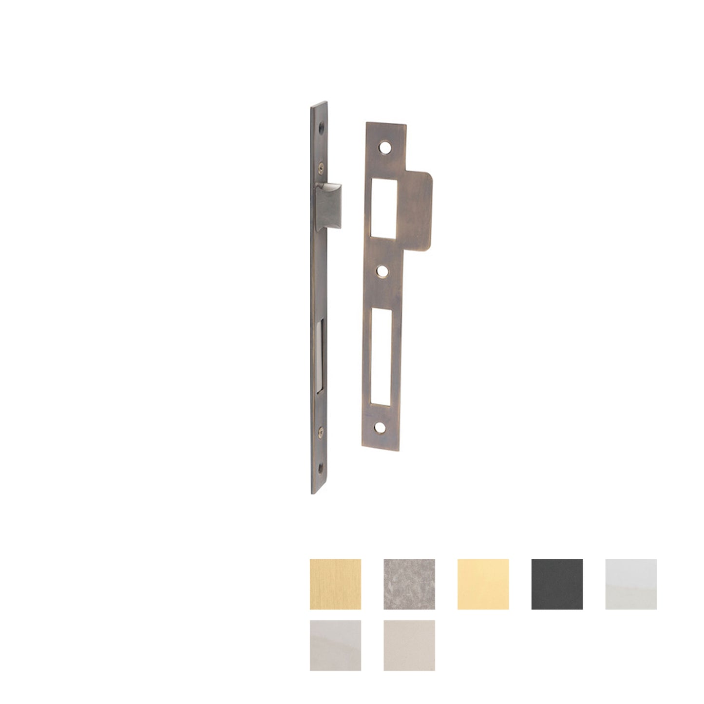 Tradco Lever Face Plate & Striker Kit Standard - Available in Various Finishes