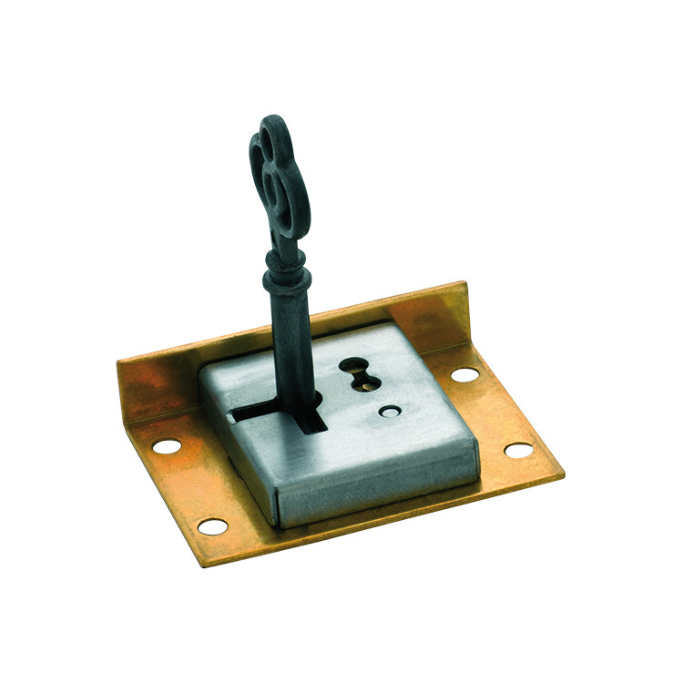 Tradco 4005 Drawer / Till Lock Brass 51x38mm