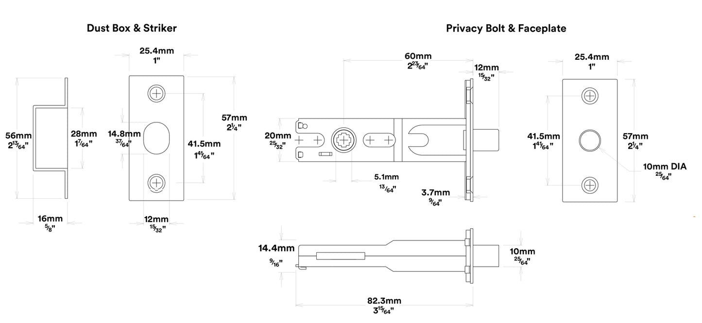 Iver Oxford Door Lever Handle on Round Rose Privacy Kit - Available in Various Finishes