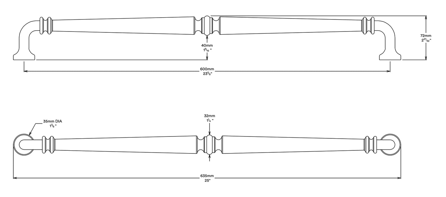 Iver Sarlat Door Pull Handle - Available in Various Finishes and Sizes