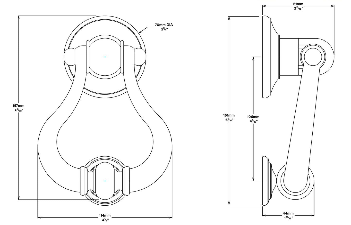 Iver Sarlat Door Knocker - Available in Various Finishes