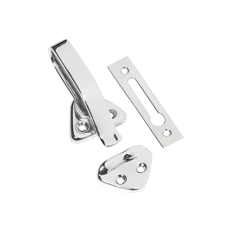 Restocking Soon: ETA Mid September - Tradco Hopper Window Catch Polished Chrome TD1687