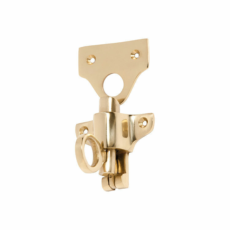 Tradco Fanlight Catch Polished Brass 57x50mm TD1781