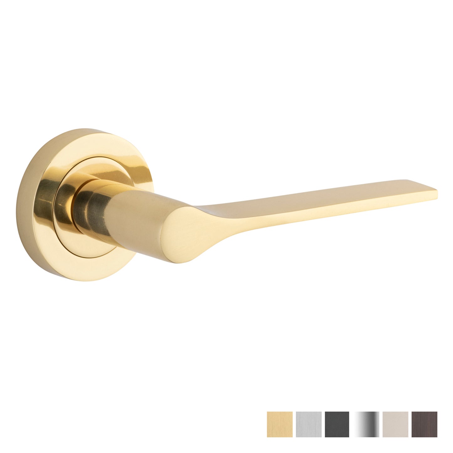 Iver Como Door Lever Handle on Round Rose Passage