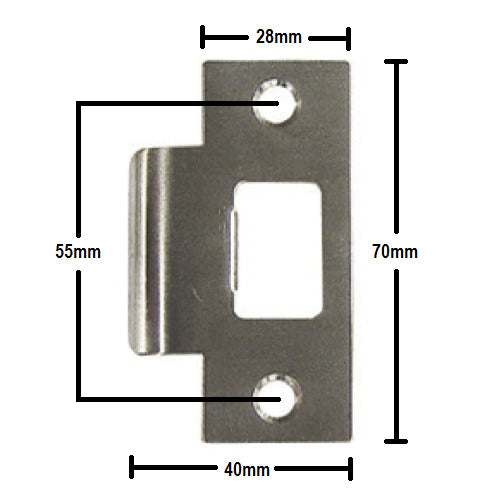 Trio T Strike Plate BWSPTCP Polished Chrome