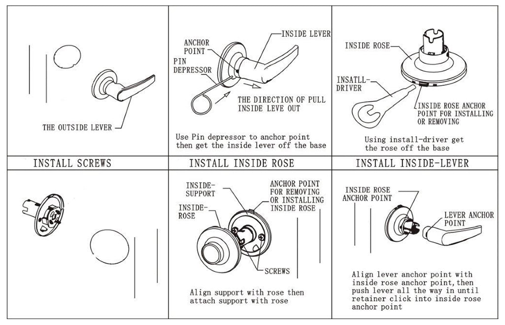 Trio Door Handle Dummy Lever Half Set Matt Black WDL100BL
