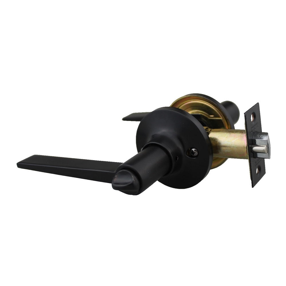 Trio Door Handle Entrance Lever Set 60-70mm Matt Black WDL400BL