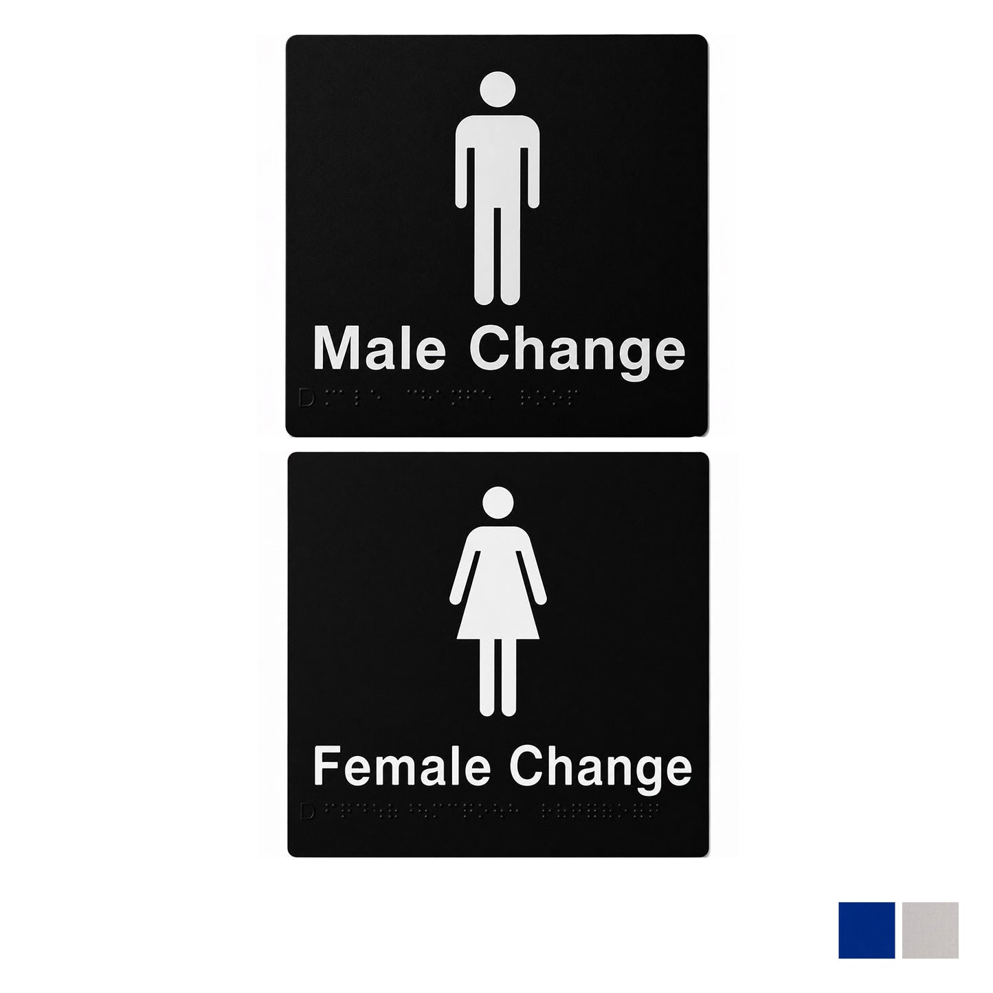 Tim The Sign Man Change Braille Amenity Sign - Available in Various Finishes and Gender