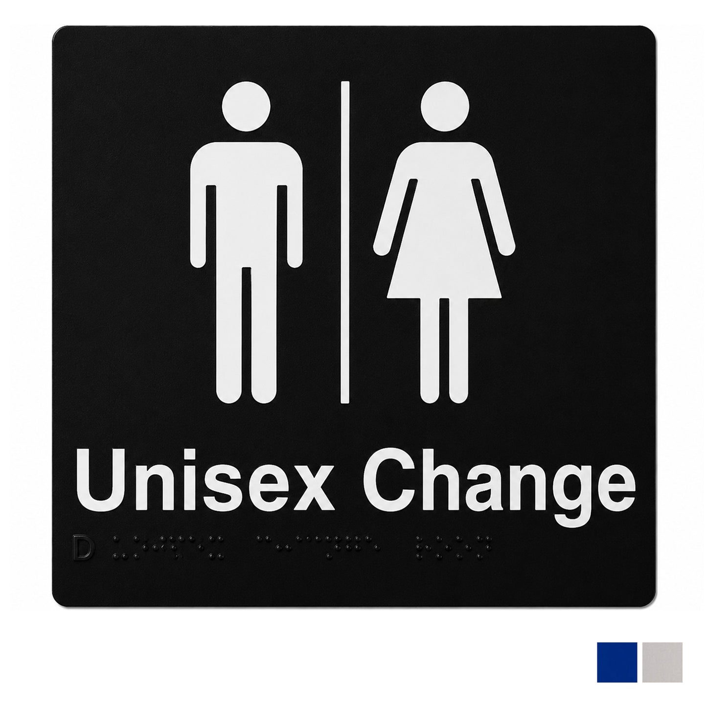 Tim The Sign Man Male/Female Change Braille Amenity Sign - Available in Various Finishes