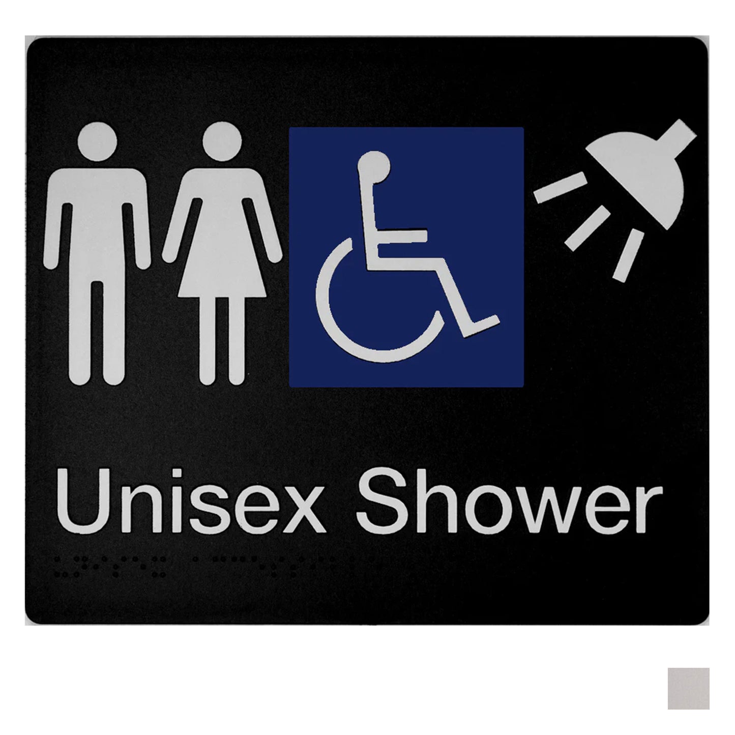 Tim The Sign Man Male/Female Disabled Shower Braille Amenity Sign - Available in Various Finishes