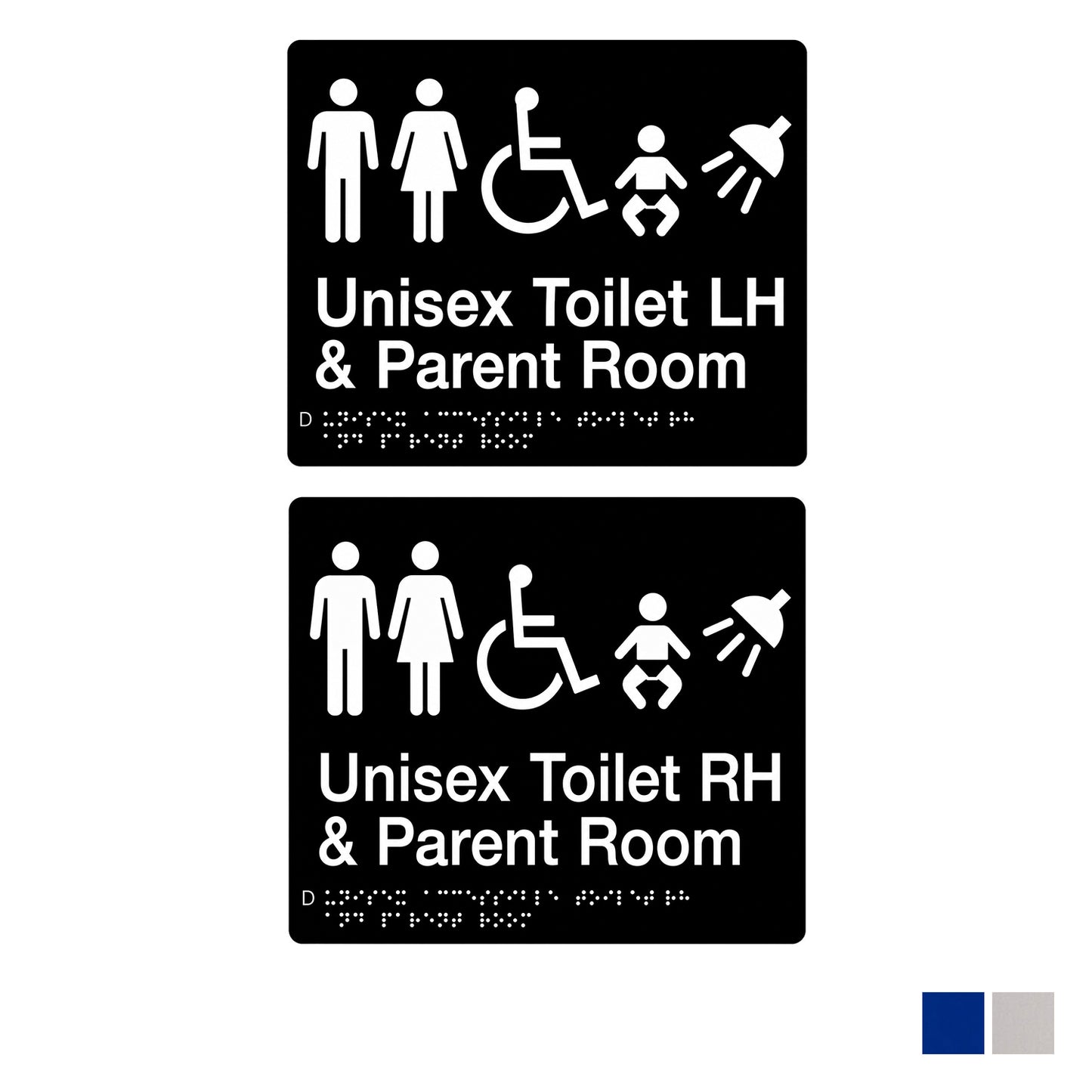 Tim The Man Unisex Disabled Toilet Shower Parent Braille - Available in Various Finishes and Handing