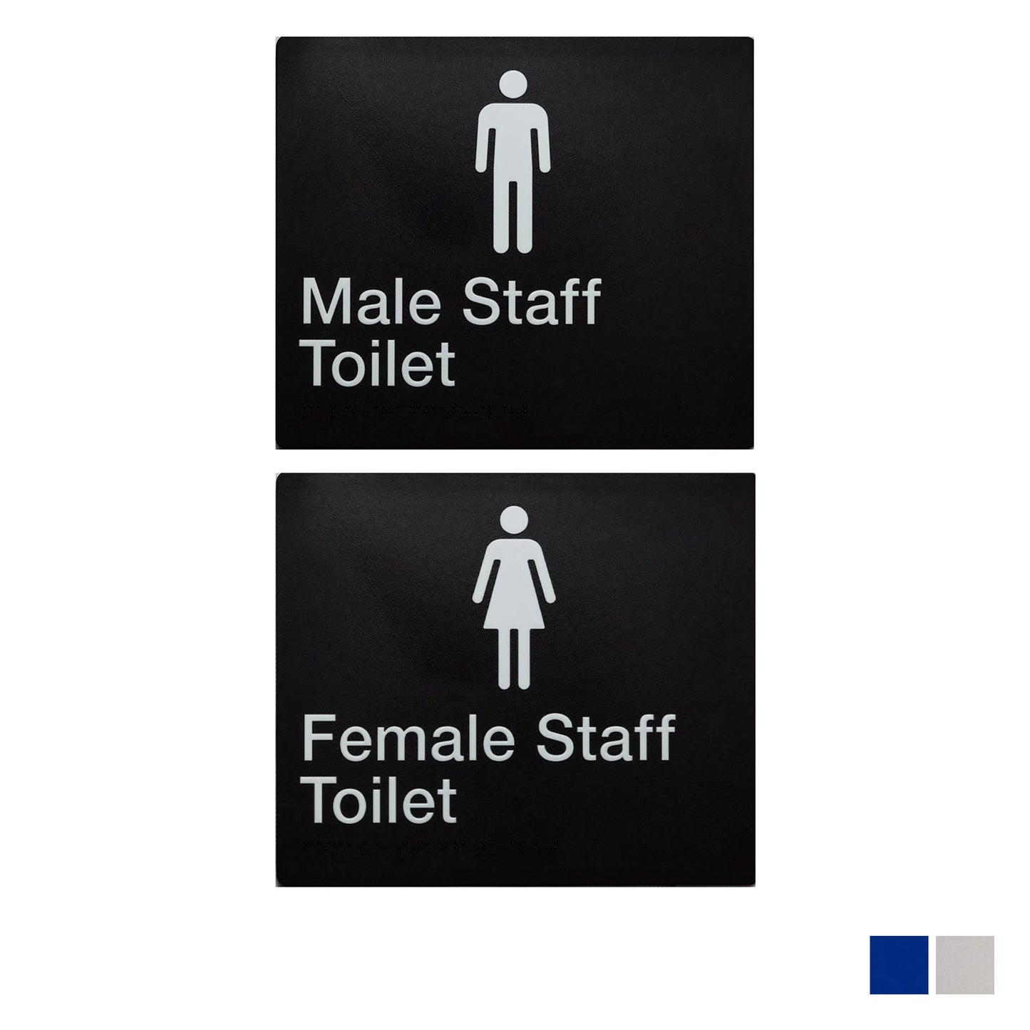 Tim The Sign Man Staff Toilet Braille Amenity Sign - Available in Various Finishes and Gender