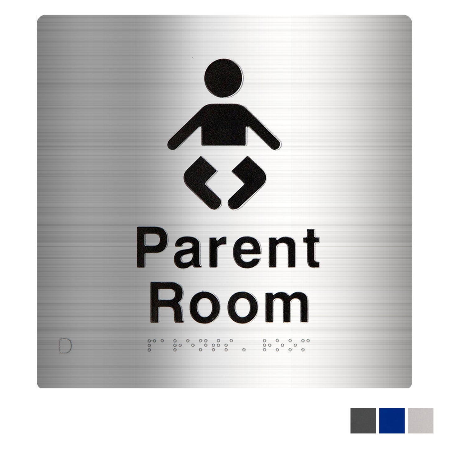 Tim The Sign Man Parent Room Braille Amenity Sign - Available in Various Finishes