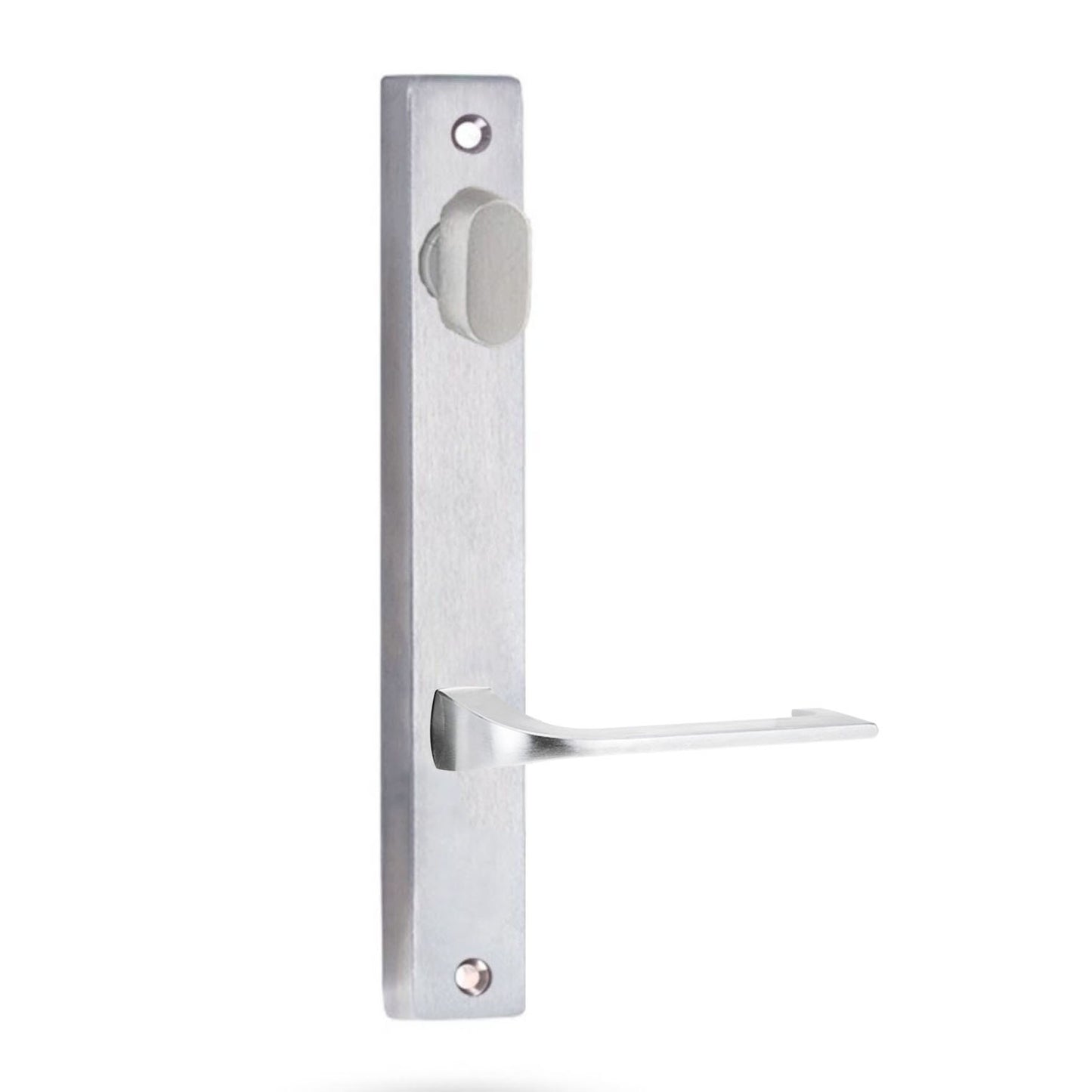 Lockwood 4904 Square End Plate With Turn & 124 Lever Satin Chrome 4904/124SC