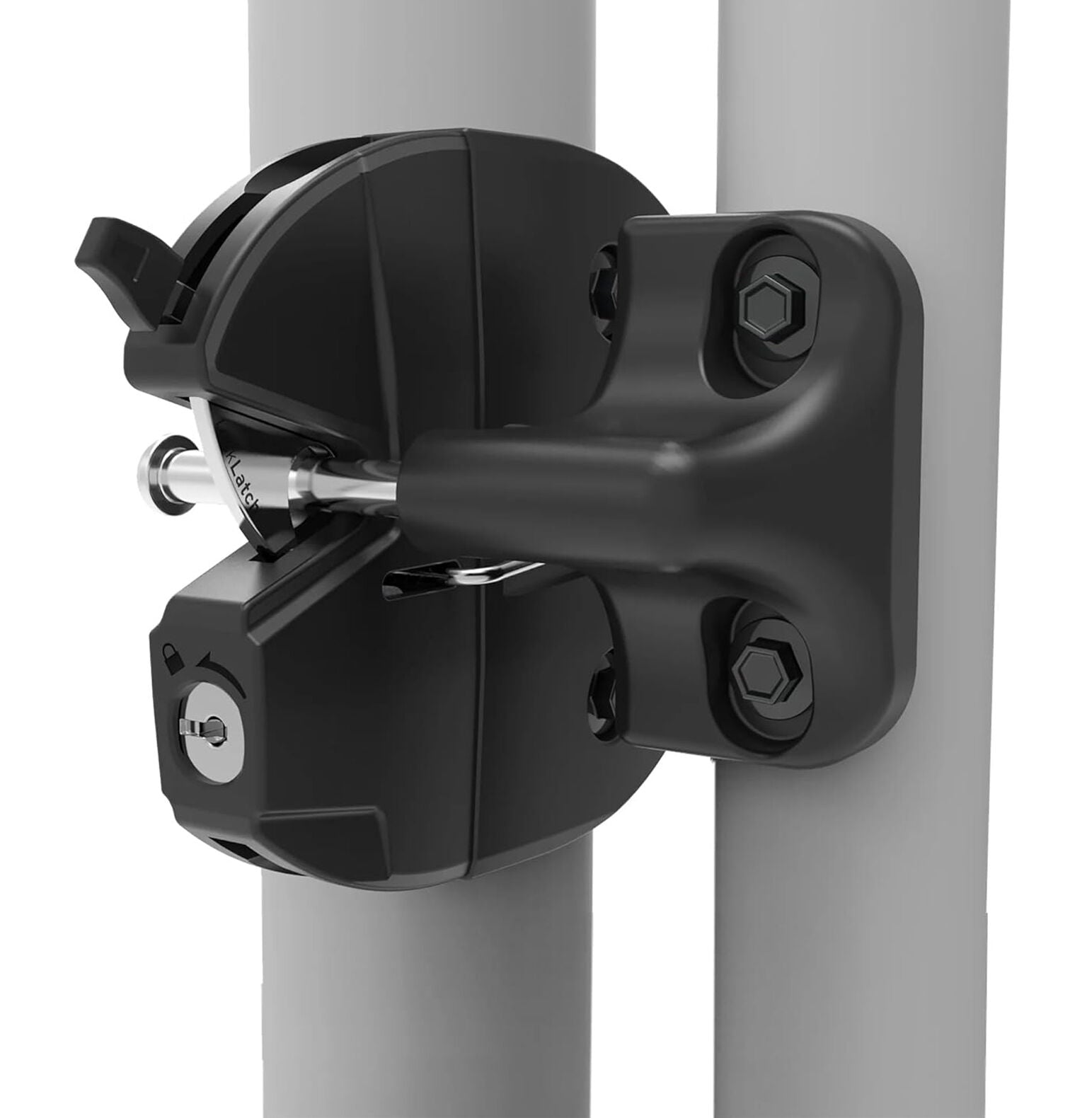 D&D Technologies Round Post LokkLatch with External Access Button Black LL3ABRND