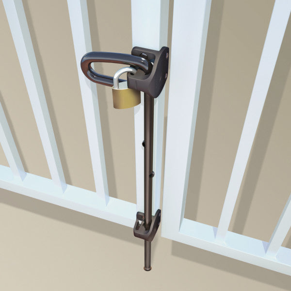 D&D QB140 Q-Bolt Padlockable Drop Gate Lock 1016mm Wide Bracket For Metal