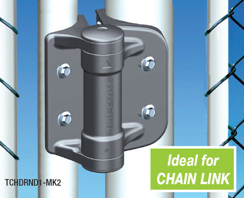 D&D TruClose TCHDRND1-S3 Self Closing Various Round Post Heavy Duty Gate Hinge