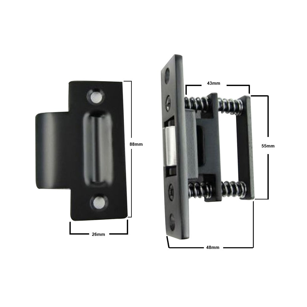 Worldwide Heavy Duty Roller Latch Matt Black HRL02MB