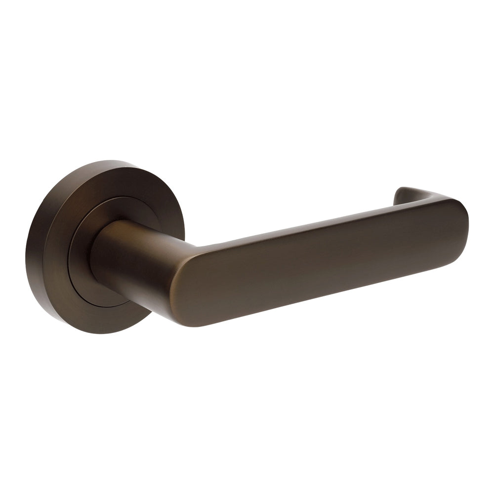 Zanda Duke Return Door Lever on Rose Ember Bronze - Available in Various Function|ZAN10050EB