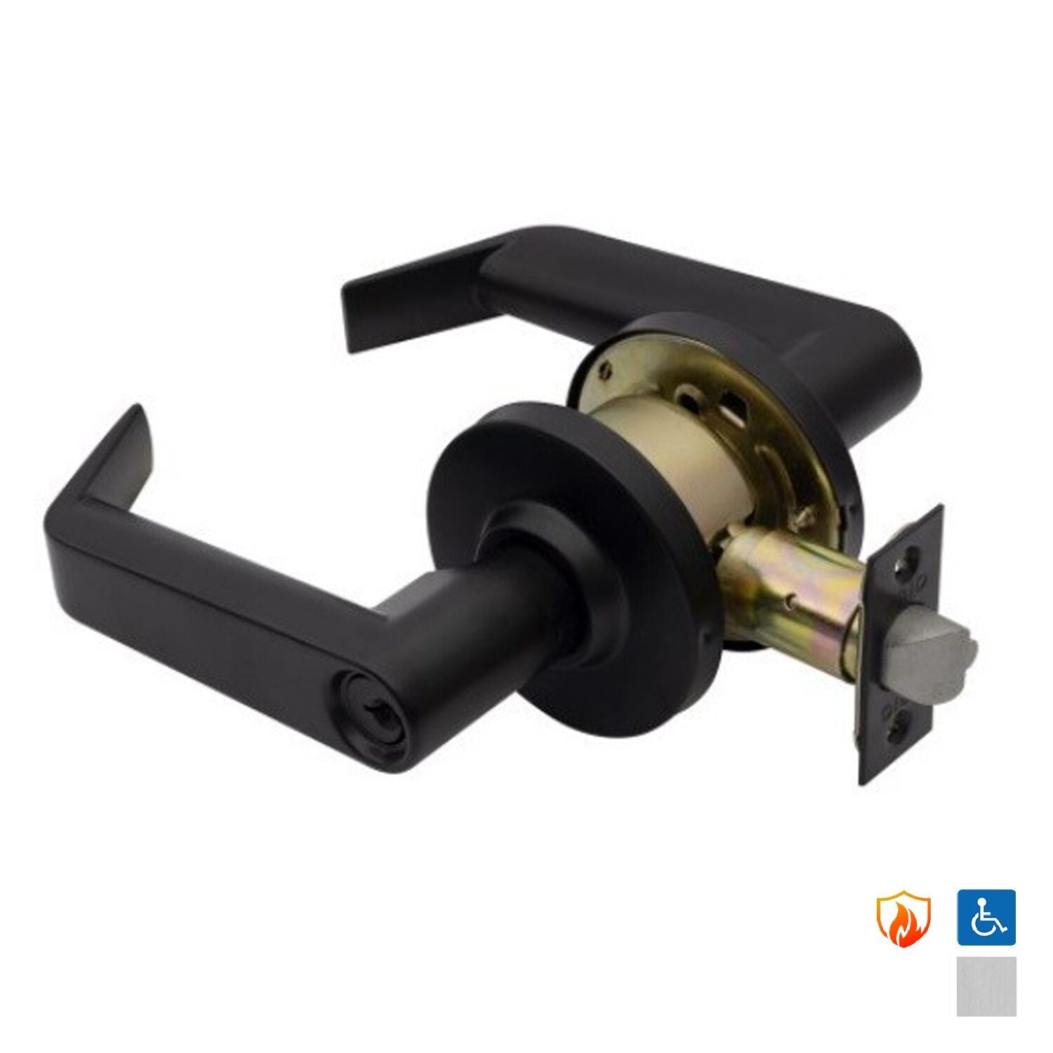 Zanda Phoenix Commercial Lever Passage Set - Available in Matt Black and Satin Chrome