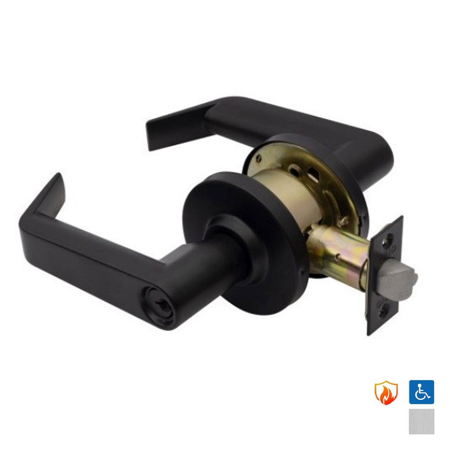 Zanda Phoenix Commercial Lever Entrance Set - Available in Matt Black and Satin Chrome