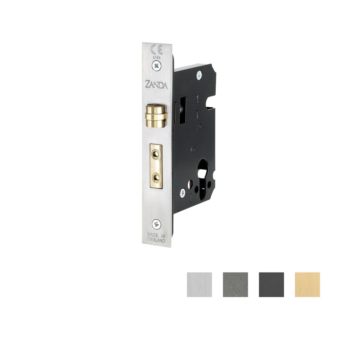 Zanda Square Roller Lock Kit - Available in Various Finishes and Lock Type