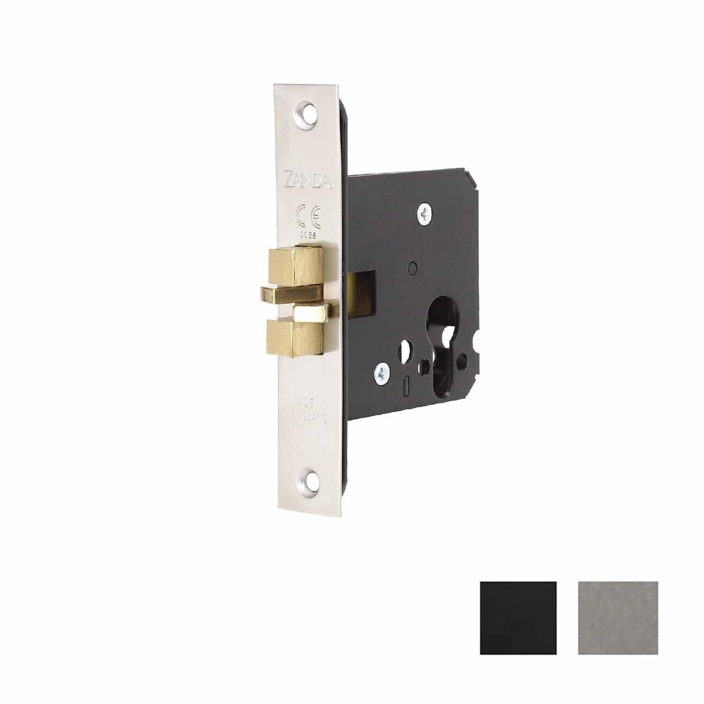 Zanda 1290 Sliding Door Euro Mortice Lock - Available In Various Finishes