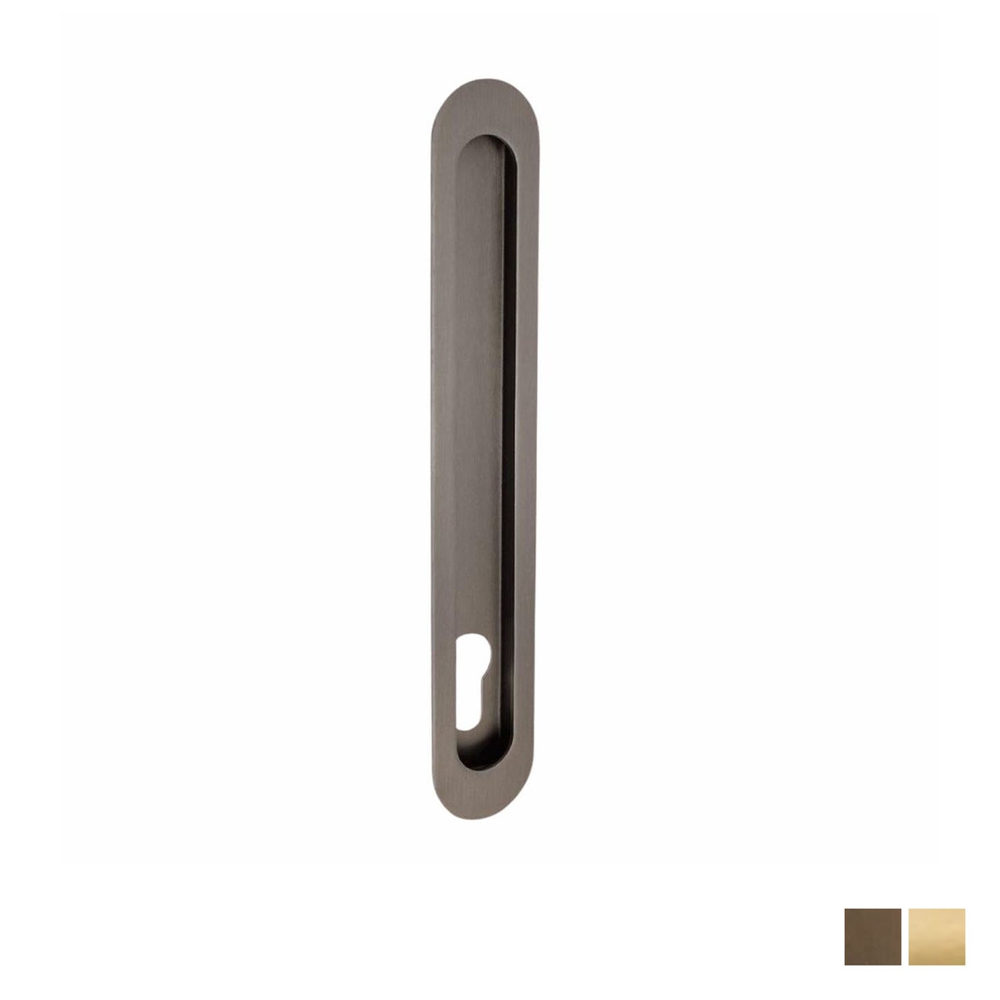 Zanda Duke Flush Pull With Euro Hole - Available in Various Finishes