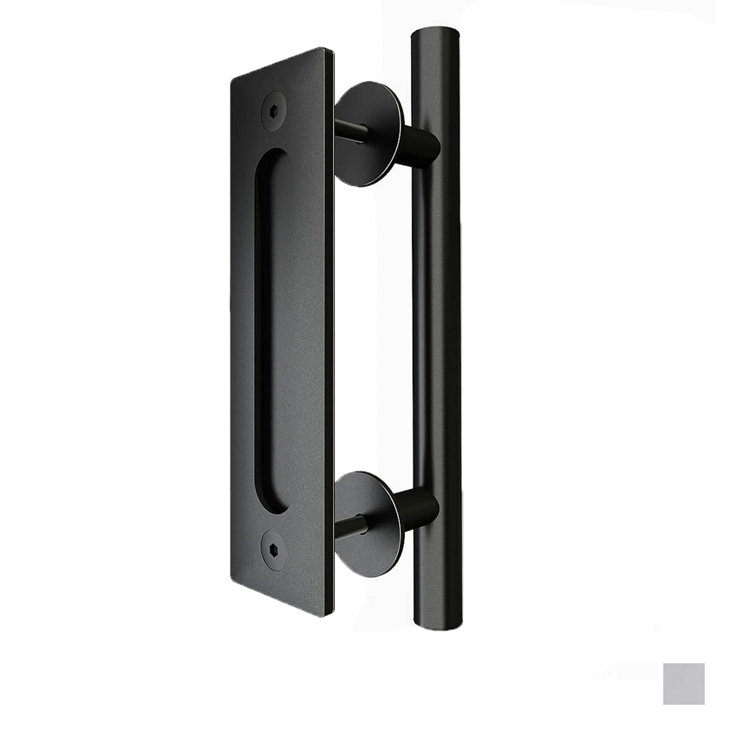 Zanda Barn Door Pull Handle and Flush Pull Kit - Available in Matt Black and Stainless Steel