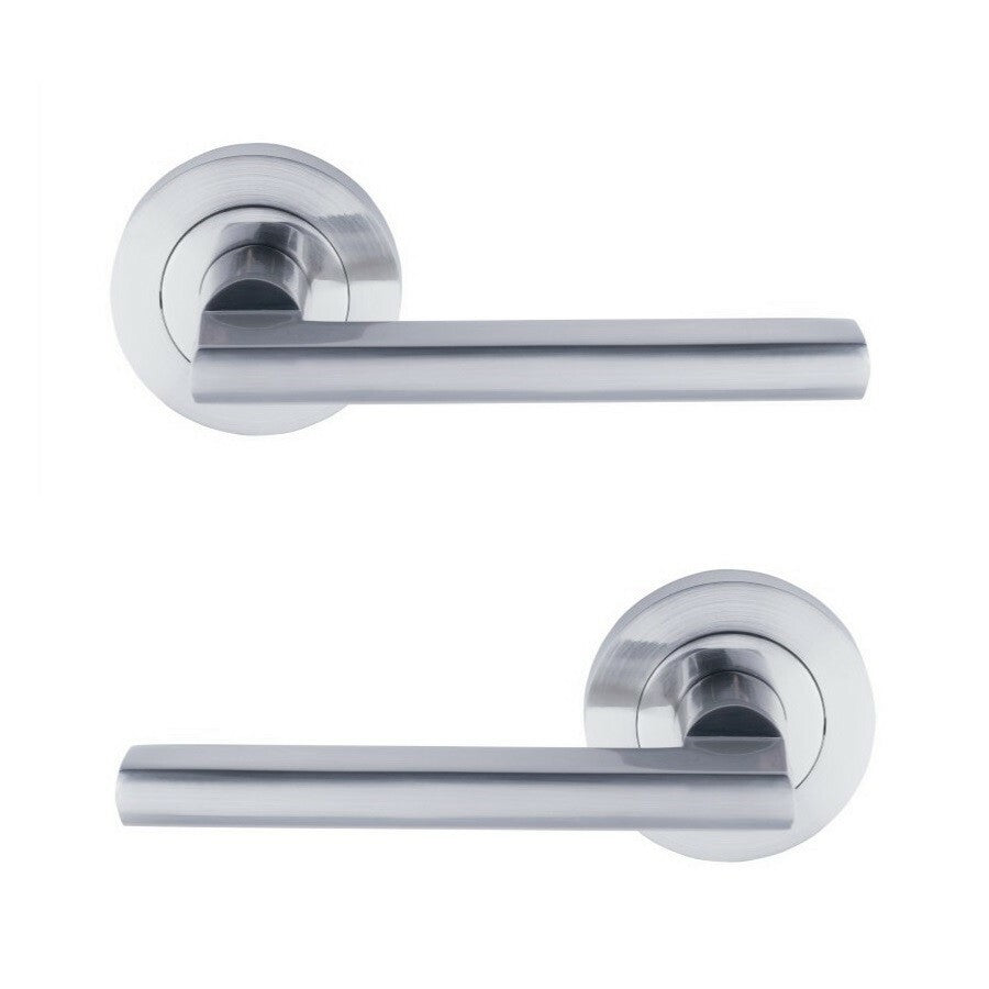 *WHILE SUPPLY LAST* Zanda 9020BN Elite Apex Door Handle Privacy Set Brushed Nickel