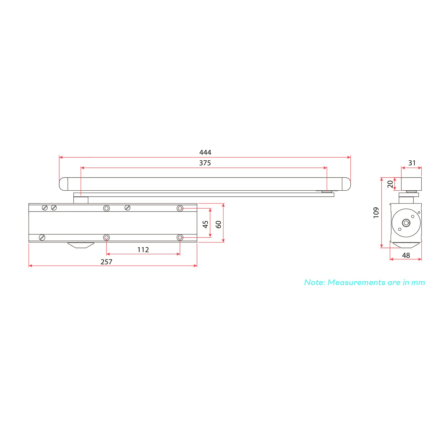 Zanda Vivid Cam Action Door Closer EN1-5 - Available in Push and Pull Side
