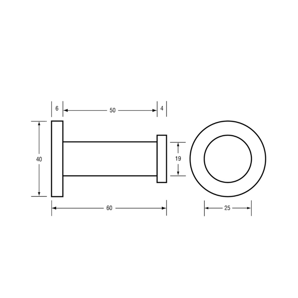 Metlam Lachlan Robe Hook Concealed Fix Designer Black ML6230_DESIGNER