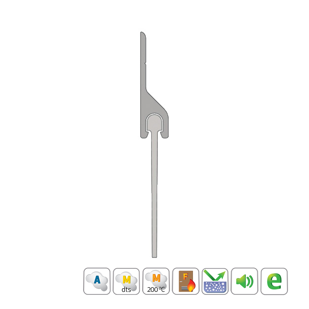 Kilargo IS5116si Silicone sweep seal 19mm blade in Aluminium Carrier