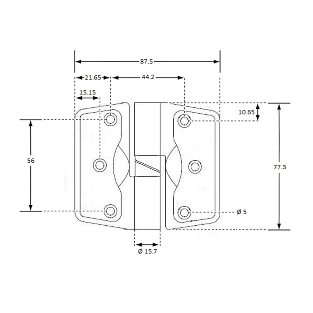 Metlam Gravity Hinge Concealed Screw Fix Satin Chrome Plate 301 - Picture 8 of 10