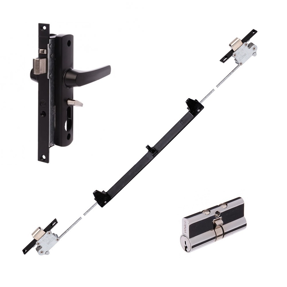 Whitco Security Screen Door Lock W892117 Tasman MK2 Black w/ Multi
