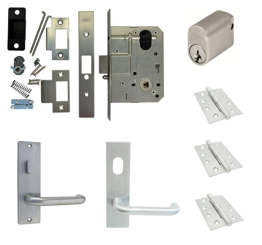 Kaba Entrance Door Pack Ms2 Mortice Lock Cylinder Hinges Plate