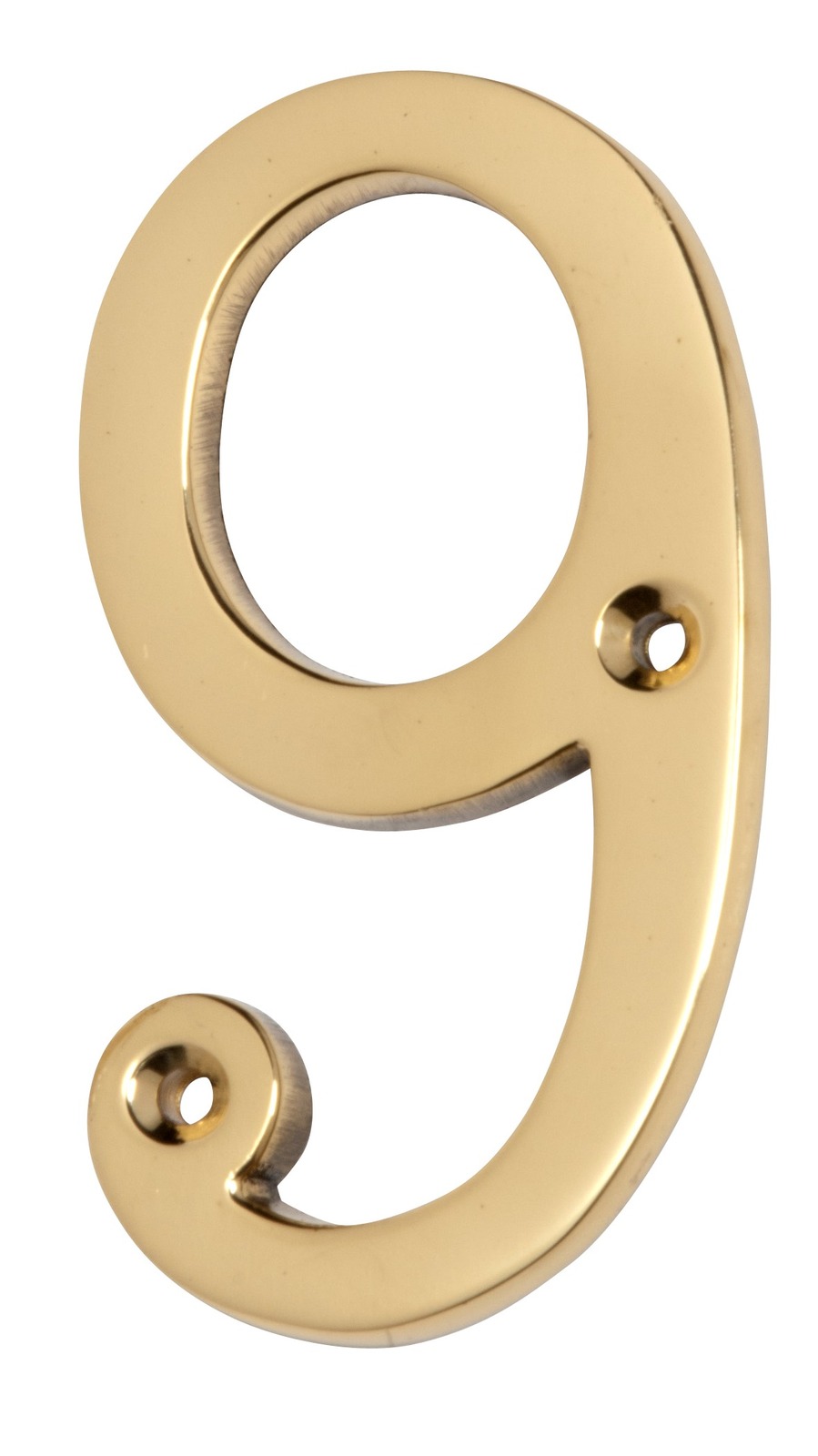 Tradco 1393PB Numeral 3 Polished Brass 75mm
