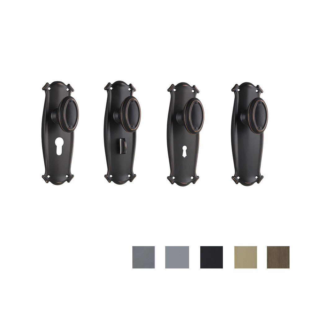Tradco 9630mb Bungalow Door Knob Matte Black Available In