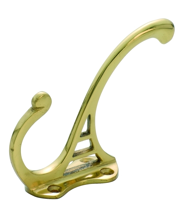 Tradco Hat and Coat Hook Polished Brass H95-P70mm TD3900