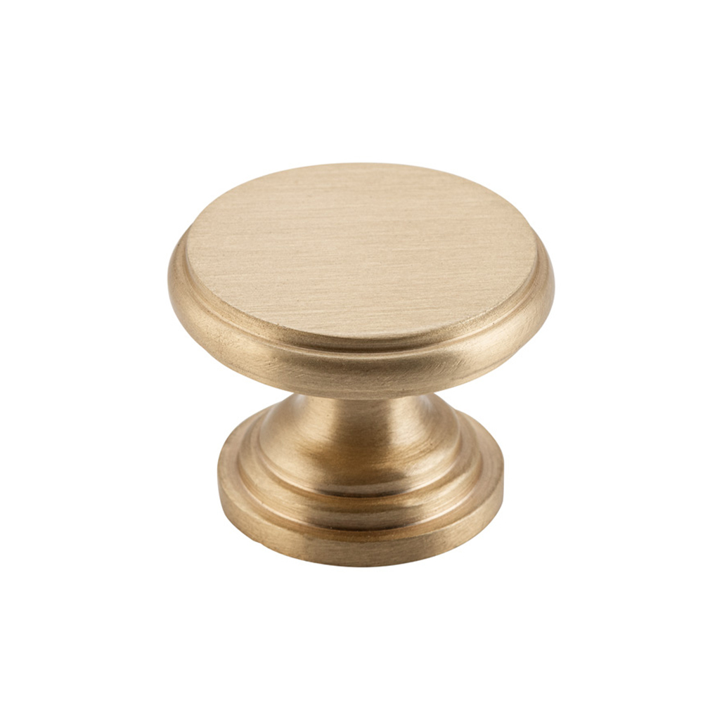 Tradco Flat Cupboard Knob 32mm Satin Brass TD6692