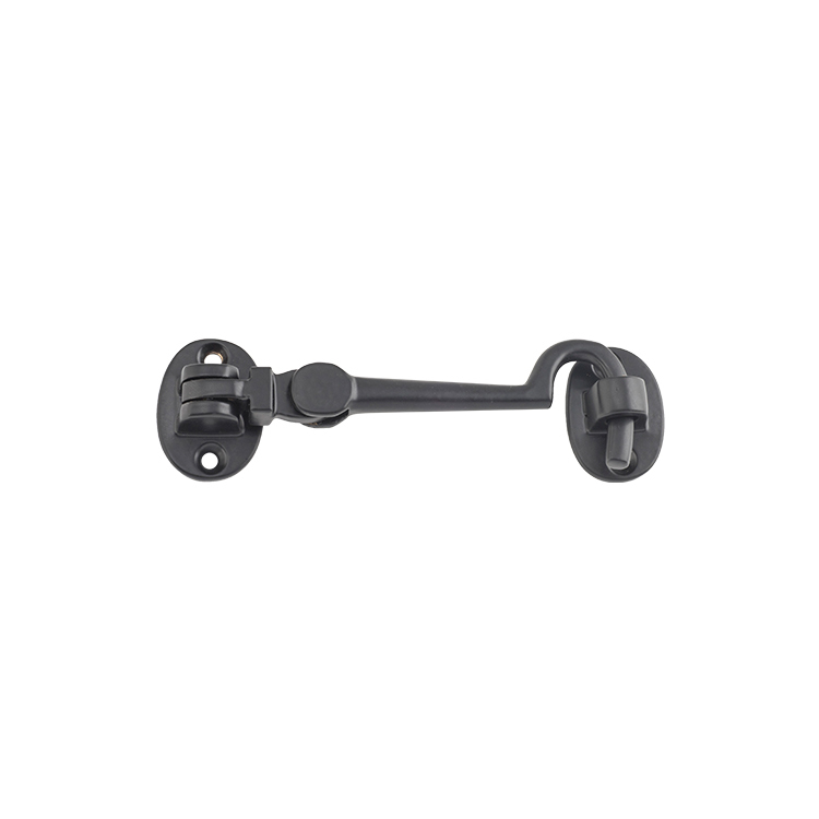 Tradco Oval Cabin Hook Matte Black 100mm TD9676 | Keeler Hardware