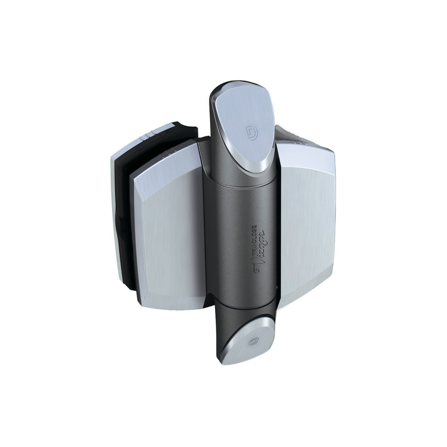 D&D TruClose Vizage Glass Hinge Brushed Stainless Steel Pair TCAV1-BSS